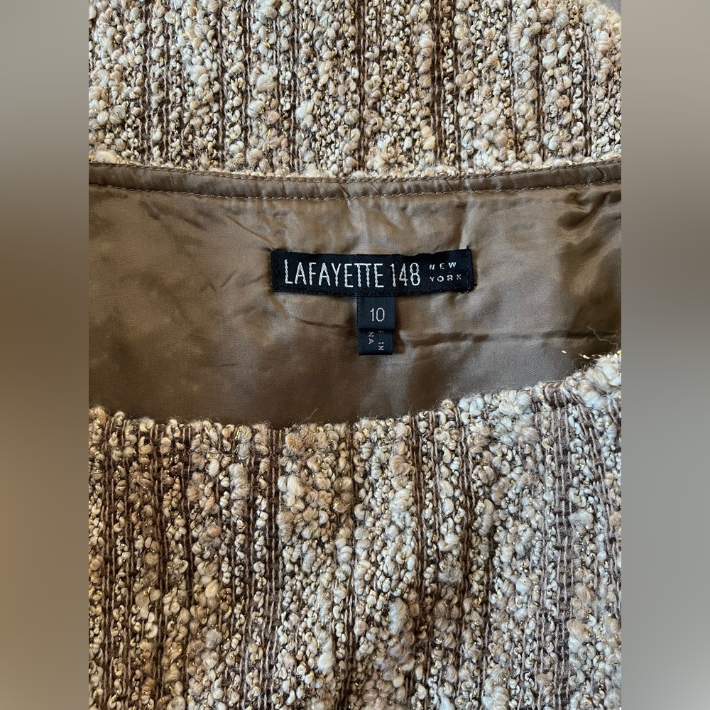 Lafayette 148 Beautiful Tweed Blazer and Skirt Set Size 12 - Picture 6 of 9